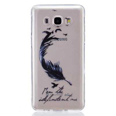 

Black feathers Pattern Soft Thin TPU Rubber Silicone Gel Case Cover for SAMSUNG Galaxy J5 2016J510