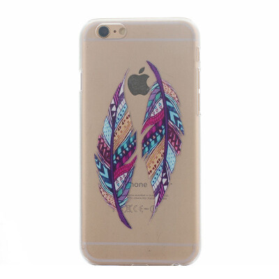 

Feather Pattern Soft Thin TPU Rubber Silicone Gel Case Cover for IPHONE 66S