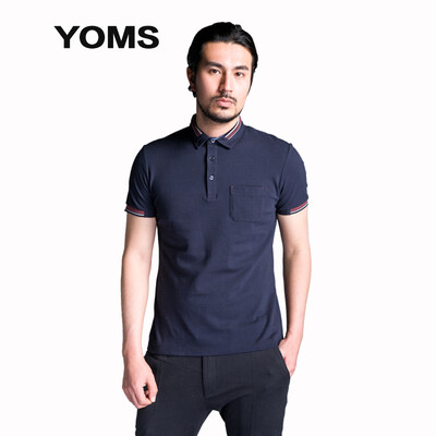 

Excellent men (YOMS) short-sleeved T-shirt male cotton business casual lapel short sleeve polo shirt 52225023 possession of green
