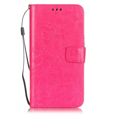 

Rose Flower Design PU Leather Flip Cover Wallet Card Holder Case for SAMSUNG NOTE5