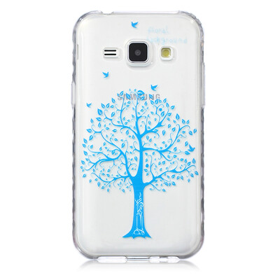 

Blue tree Pattern Soft Thin TPU Rubber Silicone Gel Case Cover for SAMSUNG Galaxy J1