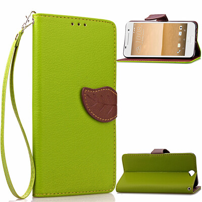 

Green Design PU Leather Flip Cover Wallet Card Holder Case for HTC One A9