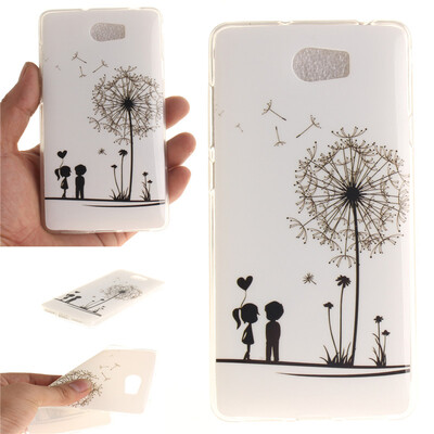 

Lovers&dandelion Pattern Soft Thin TPU Rubber Silicone Gel Case Cover for HUAWEI Y5 II