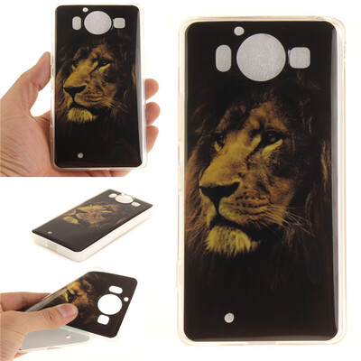 

Львы Pattern Мягкий тонкий ТПУ Резиновая крышка силиконовый гель чехол для Nokia Lumia950