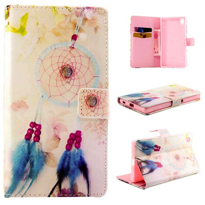 

Plumes&chimes Design PU Leather Flip Cover Wallet Card Holder Case for SONY Xperia Z5