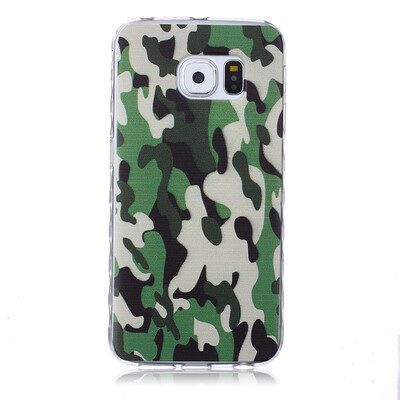 

Camouflage Pattern Soft Thin TPU Rubber Silicone Gel Case Cover for SAMSUNG GALAXY S6 Edge