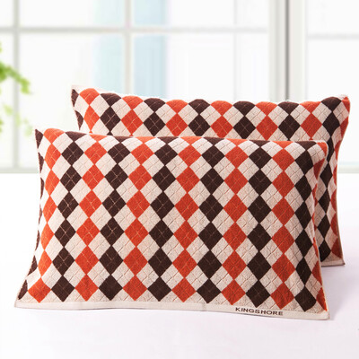 

Gold towel home textiles cotton lattice pillow two loaded brown 150g bar 52 78cm