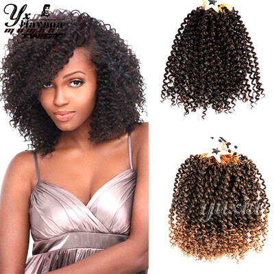 

Hot Sale 2pcsset 12inch Marlibob Synthetic Kinky Twist Crochet Braids Hair Ombre Braiding Hair Curly Crochet Hair Extensions