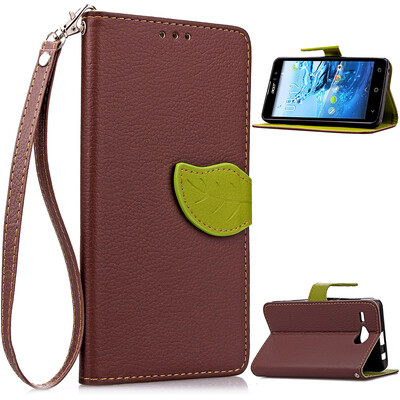 

Коричневый Дизайн Кожа PU откидная крышка бумажника карты держатель чехол для Acer Liquid Z520