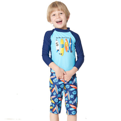 

Yizi children swimsuit boys baby split anti-UV surf clothing 1415 years old 160-170cm surfboard printing Ezi16007