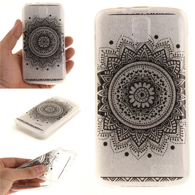 

Black mandala Pattern Soft Thin TPU Rubber Silicone Gel Case Cover for Lenovo A328