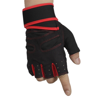 

Cardi music crocodile fitness exercise equipment training wear-resistant anti-skid extended wrist men&39s half finger glove KDL500 red uniform