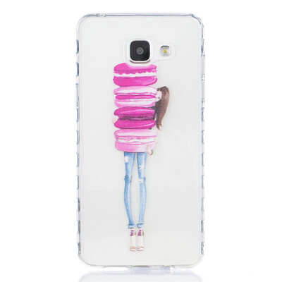 

Girl holding cake Pattern Soft Thin TPU Rubber Silicone Gel Case Cover for SAMSUNG GALAXY A5 2016A510