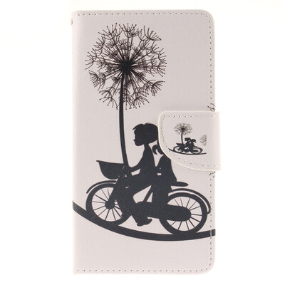

Bike and Dandelion Design PU Leather Flip Cover Wallet Card Holder Case for LG G4