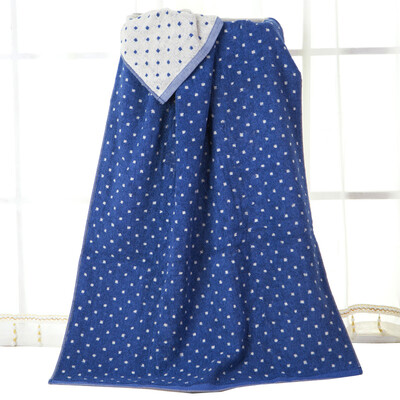 

Matt полотенце текстильной хлопчатобумажной пряжи окрашенные жаккард увеличился утолщение мягких, абсорбирующие хлопковые полотенца звездное голубой 75 * 150см 410г / бар