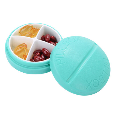 

Bancheon Quartet Mini Sub-Box Travel Portable Portable Reminder Cute Small Kit Drug Storage Box Color Random