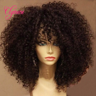 

Clymene Hair 150 Density Short Bob Curly Full Lace Human Hair Wigs Baby Hair Glueless Brazilian Wig For African Americans