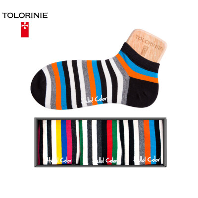 

Jingdong supermarket] TOLORINIE casual men socks combing cotton soft feeling bar men and socks spring and summer thin section of short socks [3 double] K7125M0011