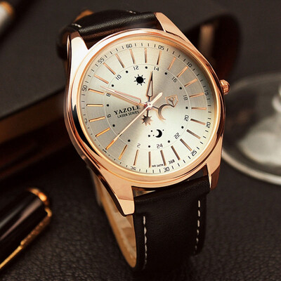 

Ya Zhuo Lun quartz watch 2017 spring new men's watch belt luminous watch watch YZL0575TH-3