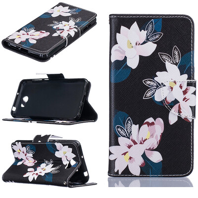 

Black lily Design PU Leather Flip Cover Wallet Card Holder Case for HUAWEI Y5 II