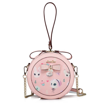 

When Europe is satisfied JUST STAR handbags fashion wild female casual shoulder bag Messenger bag chain bag Ms. Meng interest buns bag 277 pink flesh