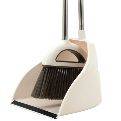 

Izoda large broom broom dustpan combination household broom bucket cleaning tool (large capacity milky white