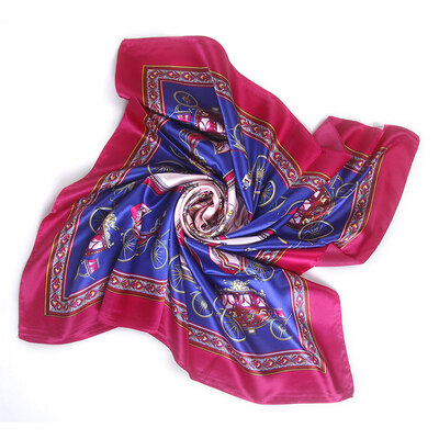 

NANJIREN Womens Big Square Scarf Imitated Silk Satin Kerchief Headcloth