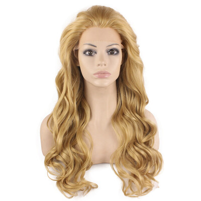

Iwona Synthetic Hair Lace Front Long Wavy Ash Blonde Natural Wig