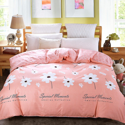 

Huakang home textiles double quilt twill the whole printing quilt cover a single 200 × 230cm gentle flower language powder