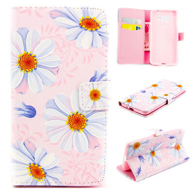 

Pink Flower Design PU Leather Flip Cover Wallet Card Holder Case for SAMSUNG GALAXY Grand Prime G530