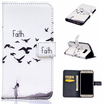 

Faith Design PU Leather Flip Cover Wallet Card Holder Case for SAMSUNG GALAXY S7 Plus