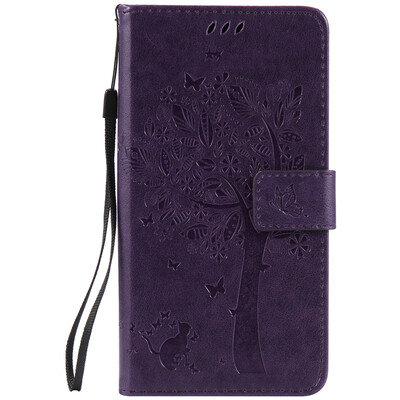 

Purple Tree Design PU кожа флип крышку кошелек карты держатель чехол для WIKO SLIDE 2