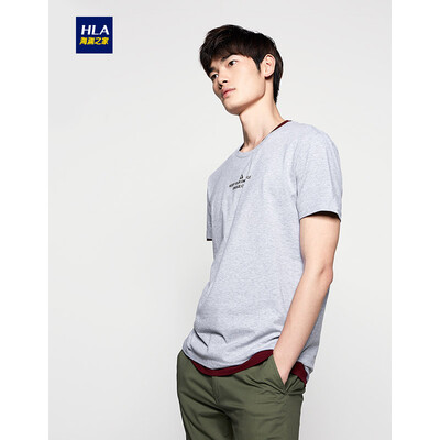 

Hailan Дом HNTBJ2V141A M Футболка 2017 лета новых футболки базовые модели дышащая серая футболка 165 / 84A (46)