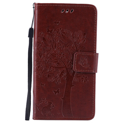 

Brown Tree Design PU Leather Flip Cover Wallet Card Holder Case for LG G4MINI