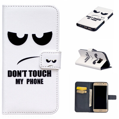 

Eye Design PU Leather Flip Cover Wallet Card Holder Case for SAMSUNG GALAXY S6 EDGE