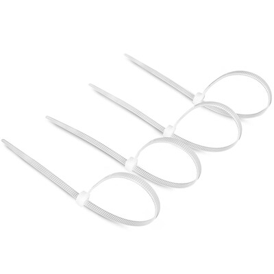 

NL-4025B Self-locking nylon cable ties 5 200 White 250 plastic fasteners bundles ties