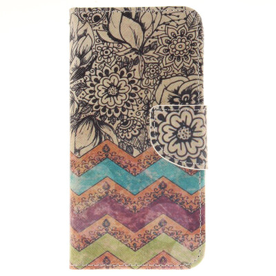 

Wave flower Design PU Leather Flip Cover Wallet Card Holder Case for IPHONE 6/6S