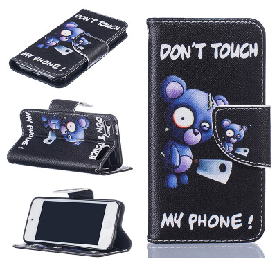 

Blue bear Design PU Leather Flip Cover Wallet Card Holder Case for iPod TOUCH 5/6