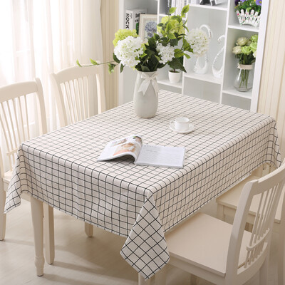 

FOOJO rich tablecloth thickening simple modern table cloth 140 180cm hemp grid