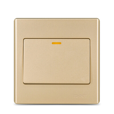 

Zhengtai CHNT socket panel air conditioning switch champagne gold 7C series NEW7-C30402