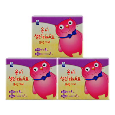 

Eun jee cat Fei sanitary napkins value set 27 (daily 18 + night with 9) imported breathable soft