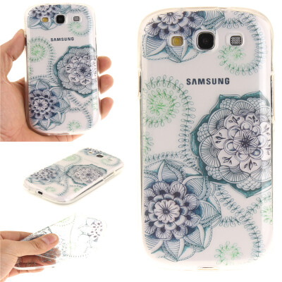 

Blue and green dream flower Pattern Soft Thin TPU Rubber Silicone Gel Case Cover for SAMSUNG Galaxy S3 I9300