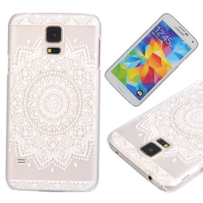 

White Flower Pattern Soft Thin TPU Rubber Silicone Gel Case Cover for SAMSUNG Galaxy S5