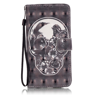 

Skull Design PU Leather Flip Cover Wallet Card Holder Case for SAMSUNG NOTE5