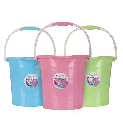 

Shiming plastic bucket 13L portable with water mouth wave pattern bucket SM-2591 color random