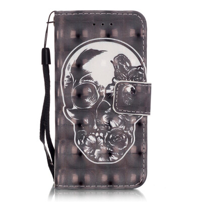 

Skull Design PU Leather Flip Cover Wallet Card Holder Case for IPODTOUCH 5 6
