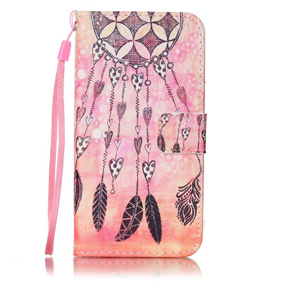 

Orange Chime Design PU Leather Flip Cover Wallet Card Holder Case for SAMSUNG S6