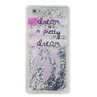 

Dynamic Quicksand Glitter Liquid Soft TPU Case Cover For HUAWEI P8LITE
