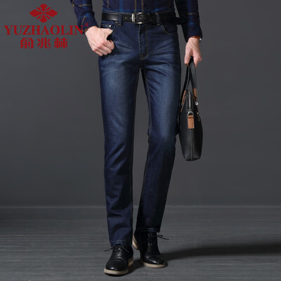 

Юй Чжаолин джинсы мужские комфортные дышащие мужские досуг мытые джинсовые брюки YZLN4 синие черные 31