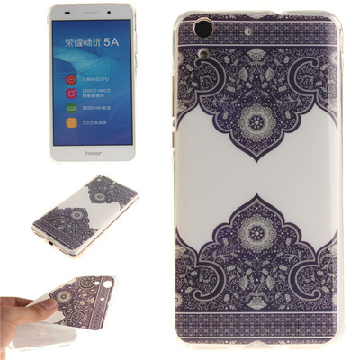 

Diagonal totem Pattern Soft Thin TPU Rubber Silicone Gel Case Cover for HUAWEI Honor 5AY6 II